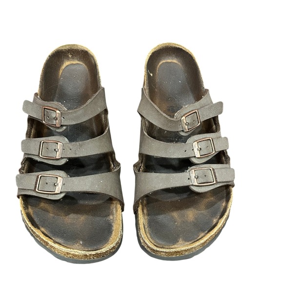 Birkenstock Three Strap Sandals Women's Slides Casual Comfort Footwear 38 - Picture 1 of 6